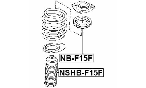 Подшипник опоры амортизатора Febest, арт. NB-F15F