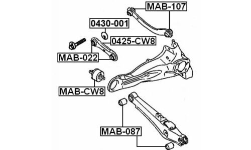 Шайба-эксцентрик Febest 0430-001, для Mitsubishi (OEM MN184102)