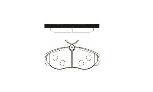 Колодки тормозные дисковые CTR, комплект на ось (4 шт), арт. GK0851 (CKN-136)