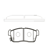 Колодки тормозные дисковые CTR, комплект на ось (4 шт), арт. GK0966 (CKS-26)