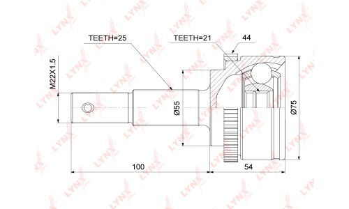 ШРУС LYNXauto, внешний, арт. CO-3860A