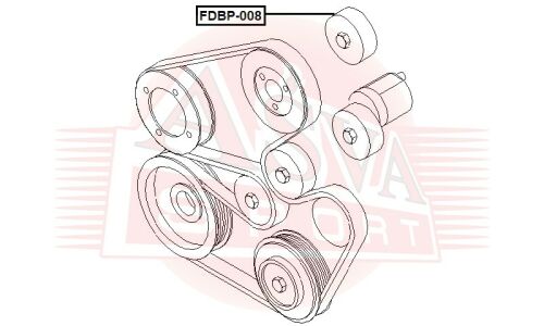 Ролик натяжной навесного оборудования Asva, арт. FDBP-008