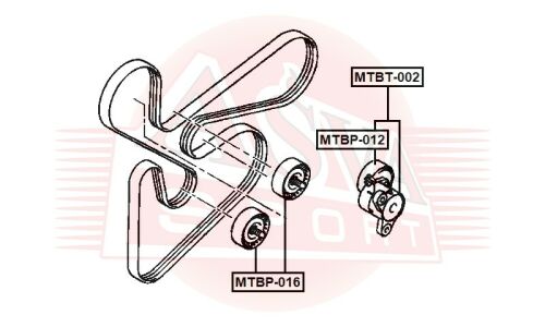 Ролик приводного ремня Asva обводной, арт. MTBP-016