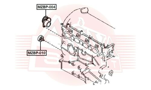 Ролик приводного ремня Asva обводной, арт. MZBP-010
