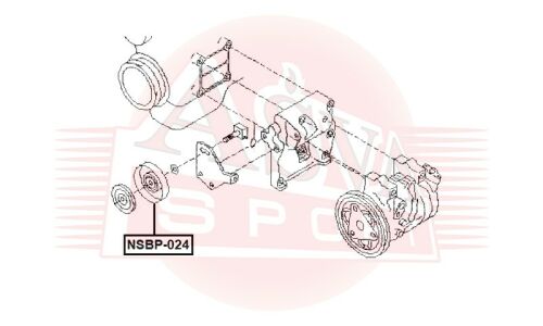 Ролик навесного оборудования Asva натяжной, арт. NSBP-024