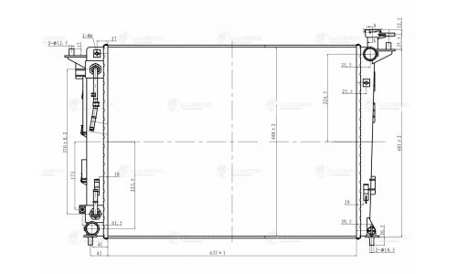 Радиатор охлаждения двигателя Luzar, для Hyundai i35, KIA Sportage, арт. LRc 081S5