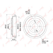 Барабан тормозной LYNXauto, арт. BM-1194