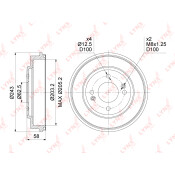 Барабан тормозной LYNXauto, арт. BM-1072
