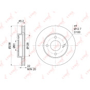 Диск тормозной LYNXauto, арт. BN-1114