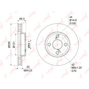 Диск тормозной LYNXauto, арт. BN-1161