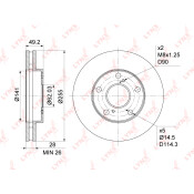 Диск тормозной LYNXauto, арт. BN-1150