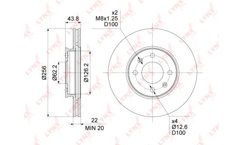 Диск тормозной LYNXauto, арт. BN-1431