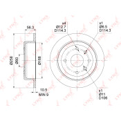 Диск тормозной LYNXauto, арт. BN-1351