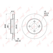 Диск тормозной LYNXauto, арт. BN-1115