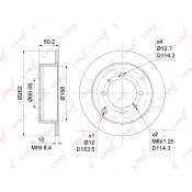 Диск тормозной LYNXauto, арт. BN-1048