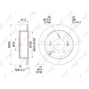 Диск тормозной LYNXauto, арт. BN-1573