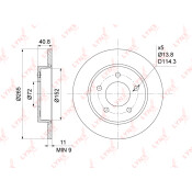 Диск тормозной LYNXauto, арт. BN-1065