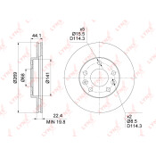 Диск тормозной LYNXauto, арт. BN-1416