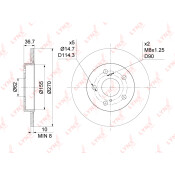 Диск тормозной LYNXauto, арт. BN-1144