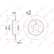 Диск тормозной LYNXauto, арт. BN-1452