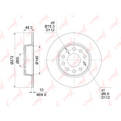 Диск тормозной LYNXauto, арт. BN-1235