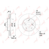 Диск тормозной LYNXauto, арт. BN-1157