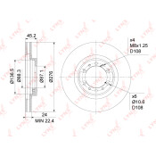 Диск тормозной LYNXauto, арт. BN-1088