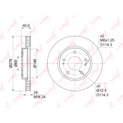 Диск тормозной LYNXauto, арт. BN-1091
