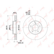 Диск тормозной LYNXauto, арт. BN-1440