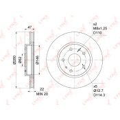 Диск тормозной LYNXauto, арт. BN-1129