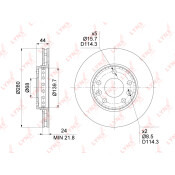 Диск тормозной LYNXauto, арт. BN-1415