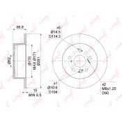 Диск тормозной LYNXauto, арт. BN-1136