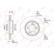 Диск тормозной LYNXauto, арт. BN-1037