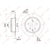 Диск тормозной LYNXauto, арт. BN-1793