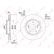 Диск тормозной LYNXauto, арт. BN-1133