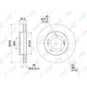 Диск тормозной LYNXauto, арт. BN-1902