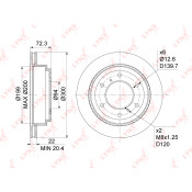 Диск тормозной LYNXauto, арт. BN-1098