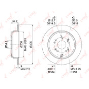 Диск тормозной LYNXauto, арт. BN-1030