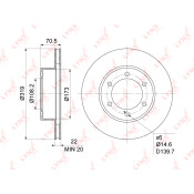 Диск тормозной LYNXauto, арт. BN-1155