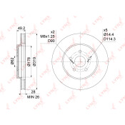 Диск тормозной LYNXauto, арт. BN-1163