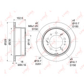 Диск тормозной LYNXauto, арт. BN-1185