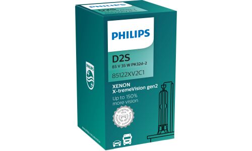 Лампа ксеноновая Philips X-tremeVision D2S (P32d-2), 85В, 35Вт, 4800К, 1 шт, арт. 85122XV2C1