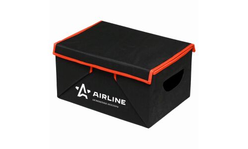 Органайзер Airline, в багажник, 460x320x190мм, чёрный, с крышкой, складной, арт. AO-SB-24