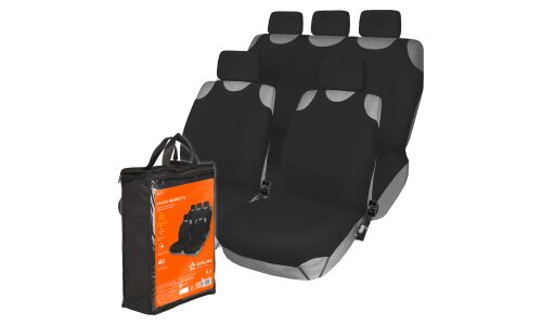 Чехлы-майки Airline F1k для передних и задних сидений, полиэстер, черный цвет, 8 предметов