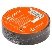 Лента клейкая изоляционная Airline, ПВХ, 19мм x 10м, черная, арт. AIT-P-11