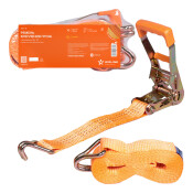 Стяжка для груза Airline, строп лента, с храповым механизмом, крюки, нагрузка до 10т, размер 50мм x 12м, арт. AS-T-16