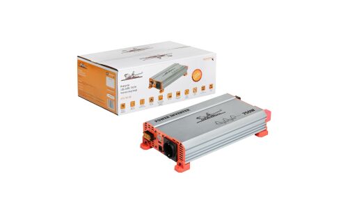 Инвертор напряжения Airline, 12В(DC)→220В(AC), чистый синус, 50Гц, 750Вт, (+USB 5В), арт. API-750-09