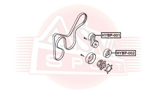 Ролик навесного оборудования Asva натяжной, арт. HYBP-001