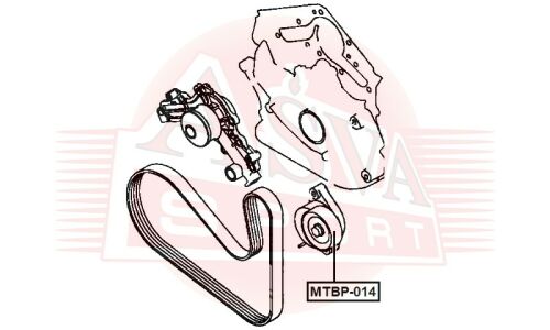 Ролик навесного оборудования Asva натяжной, арт. MTBP-014