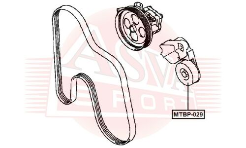 Ролик навесного оборудования Asva натяжной, арт. MTBP-029